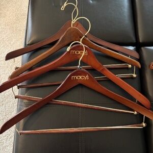 Macy's Pants Suits  and Jackets Wood Hangers (2 ) Macy's Wood/Gold 2 Plain Wood